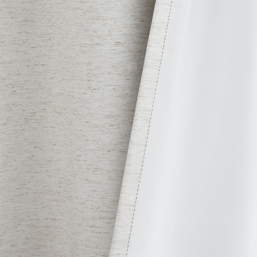 Natural White Grommet Blackout Linen Curtains 54x84 Inch 2 Panels R6456