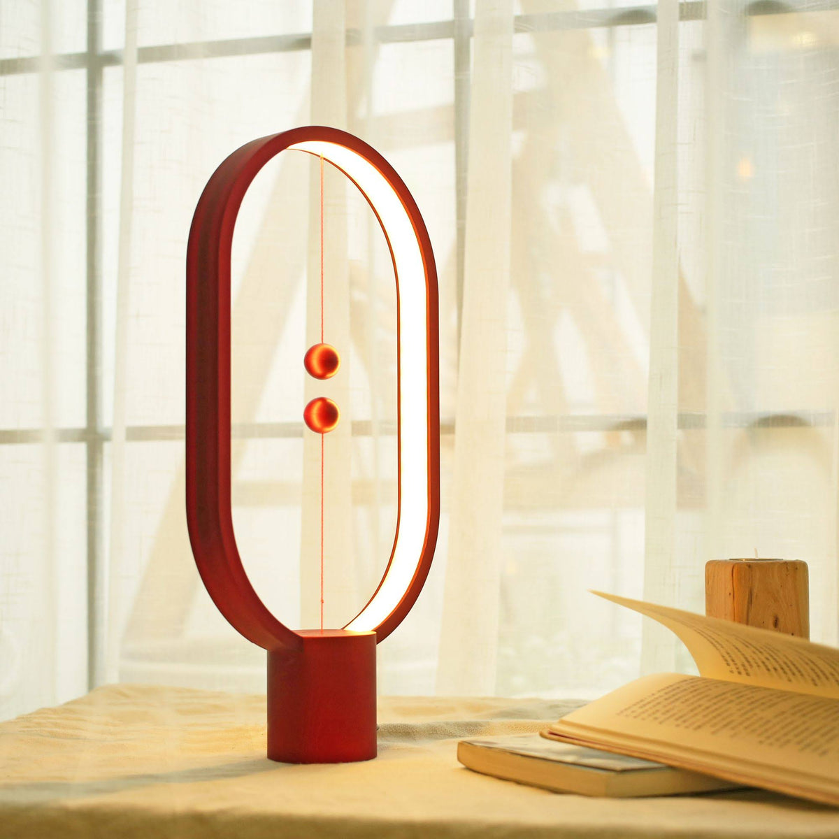 Dark Wood Balance Lamp Y68524