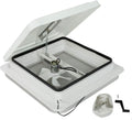 14 RV Roof Vent Cover Kit White Lid with 12V RV Vent Fan 6 Blades Q227