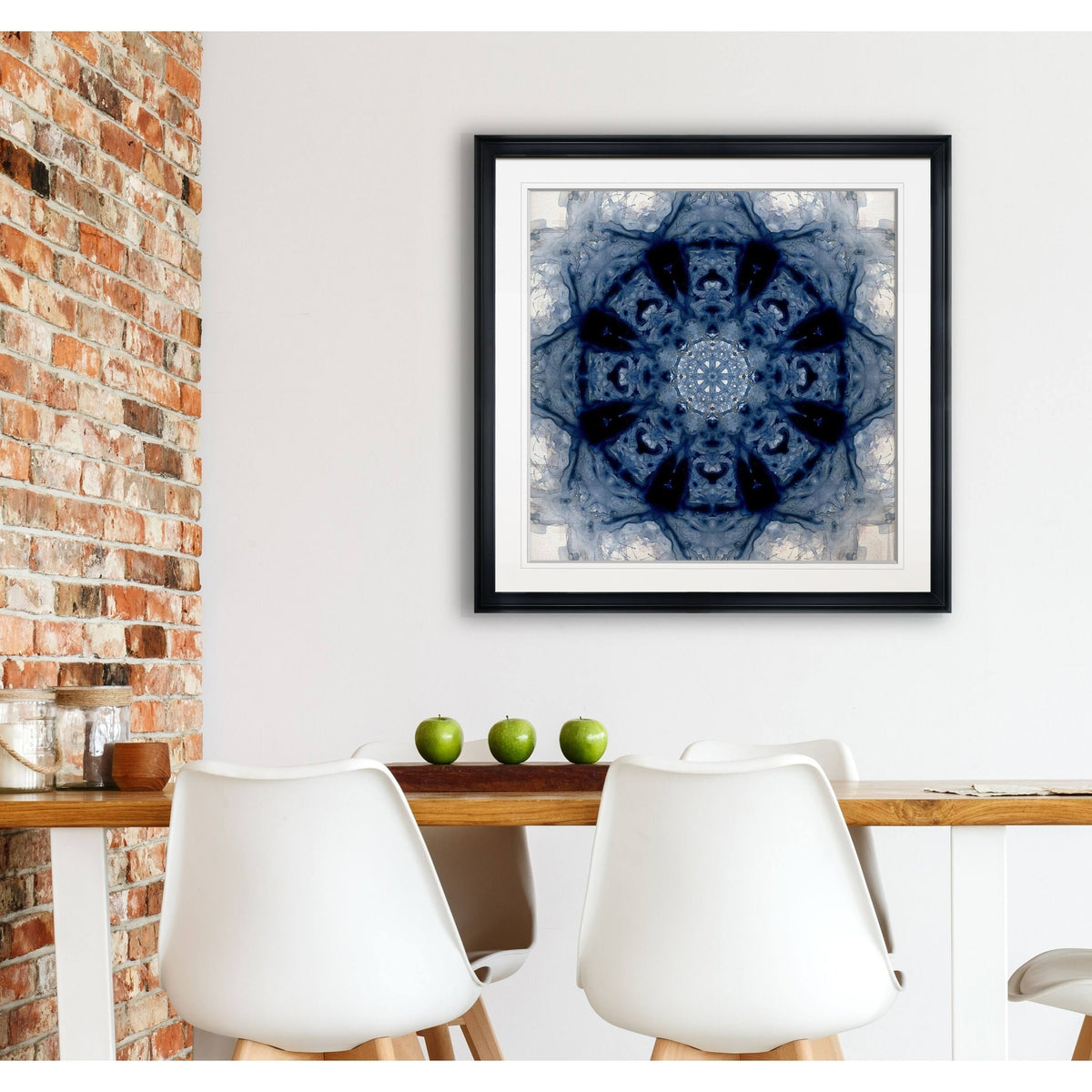 Indigo Framed Giclee Print 38x38 B52805