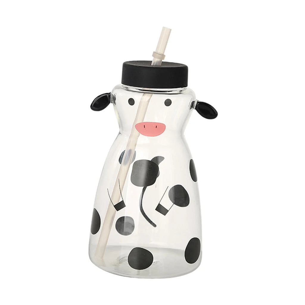 625ml High Borosilicate Glass Tumbler Cup with Lid Straw Y252568