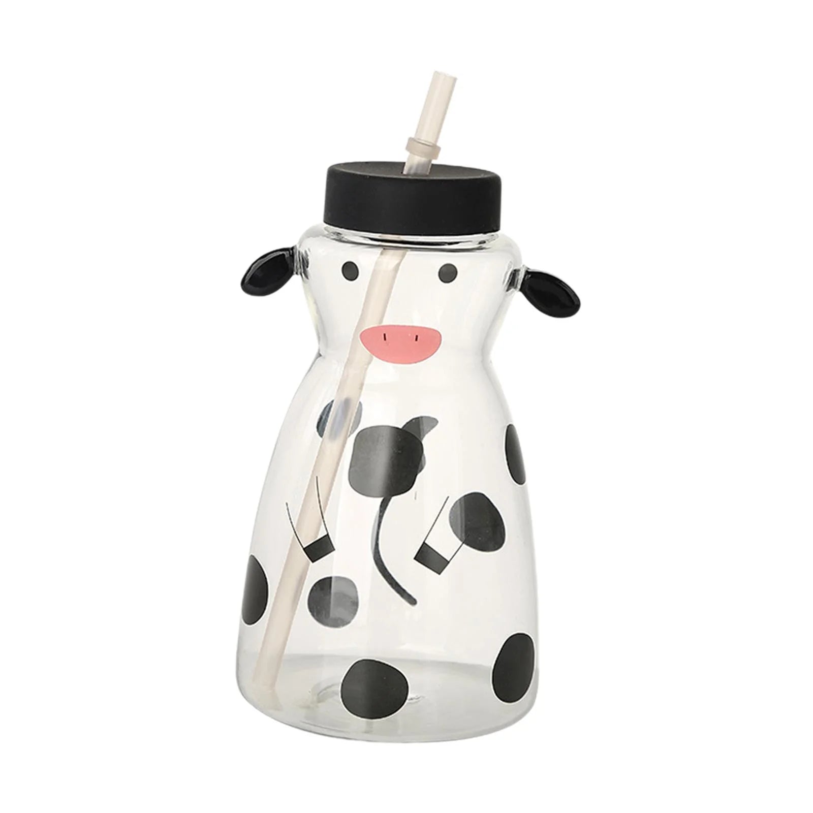 625ml High Borosilicate Glass Tumbler Cup with Lid Straw Y252568