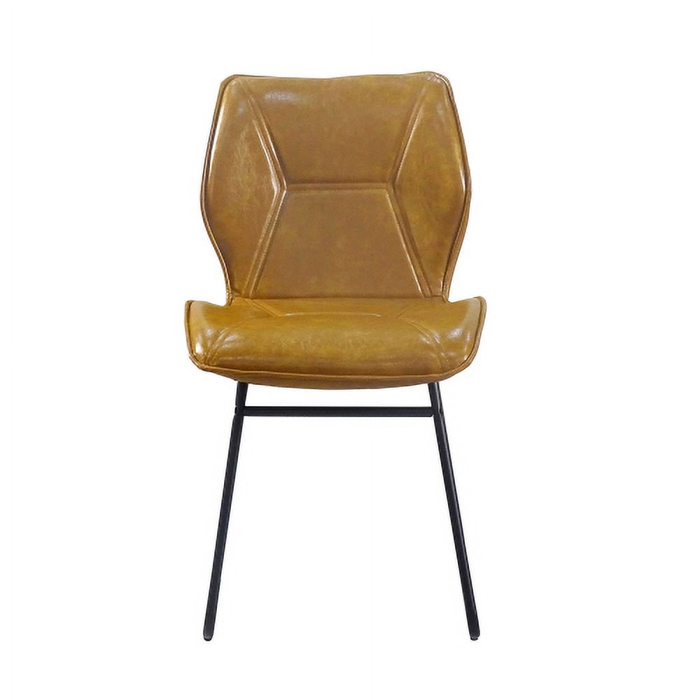 Brown PU Cushion Seat Back Side Chair, Set of 2 K3223