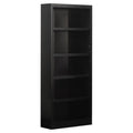 Espresso 5-Shelf Wood Bookcase B845614