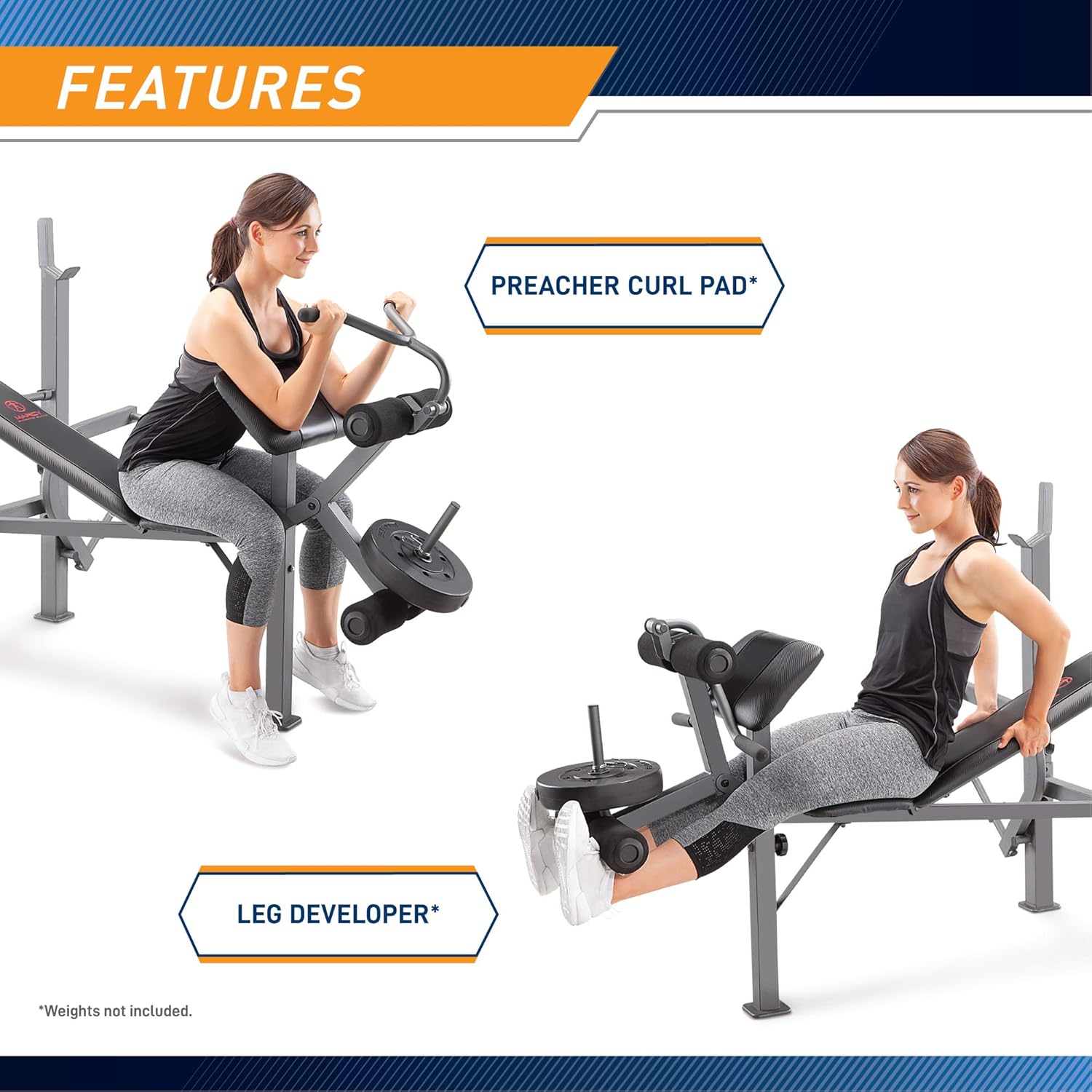 Standard Weight Bench with Leg Developer U1221
