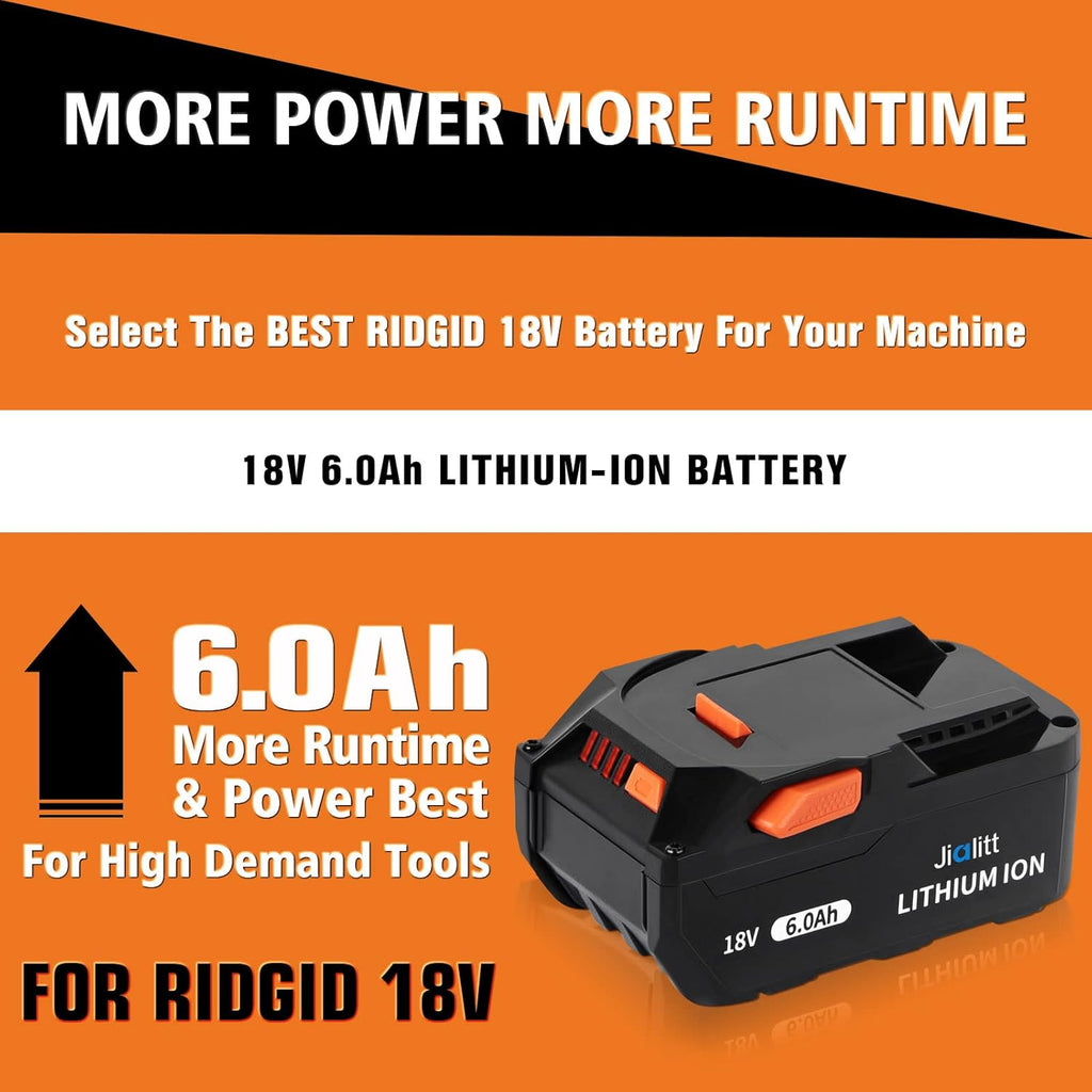 18V 6.0Ah Lithium Ion Replacement Battery (2Pack) V9069