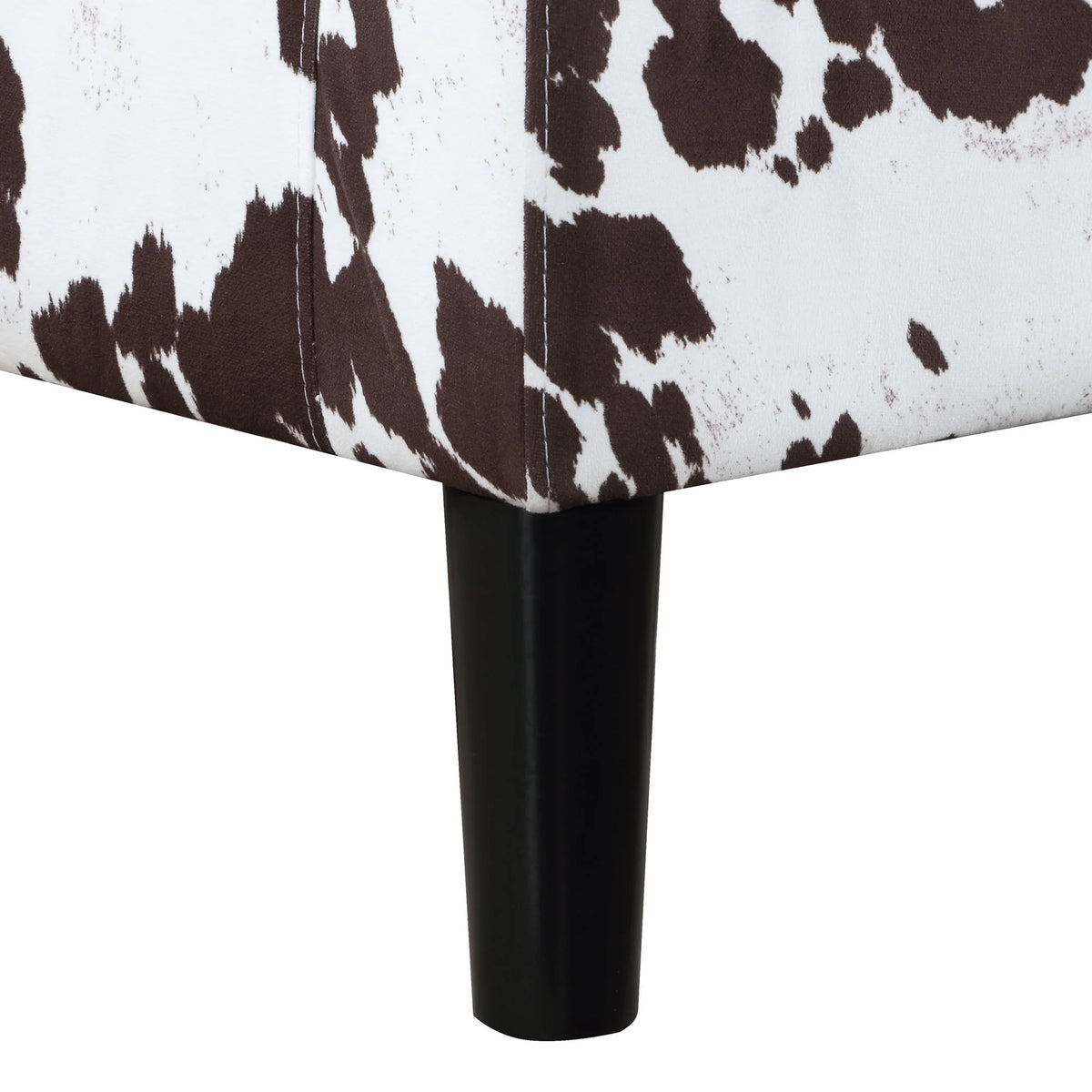 Brown Cow Print Accent Chair with Ottoman P10592