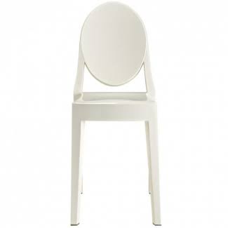White Ghost Side Chairs Transparent Polycarbonate Plastic S9957