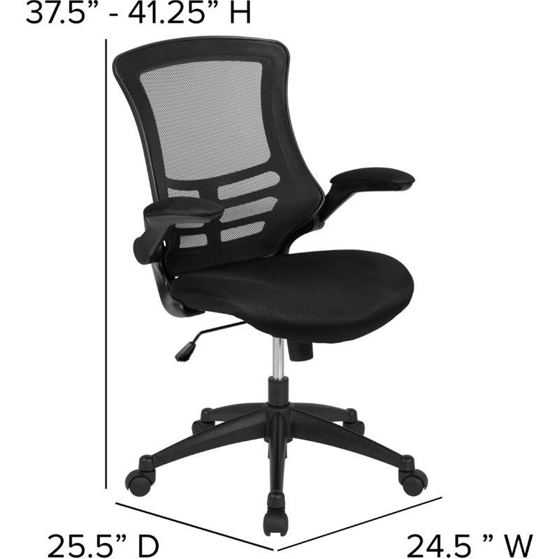 Mahogany Electric Height Adjustable Stand Up Desk with Black Mesh Swivel Ergonomic Task Office Chair O696