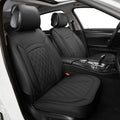 Black and Red Leather Car Seat Covers with 2 Backseat Storage K6646