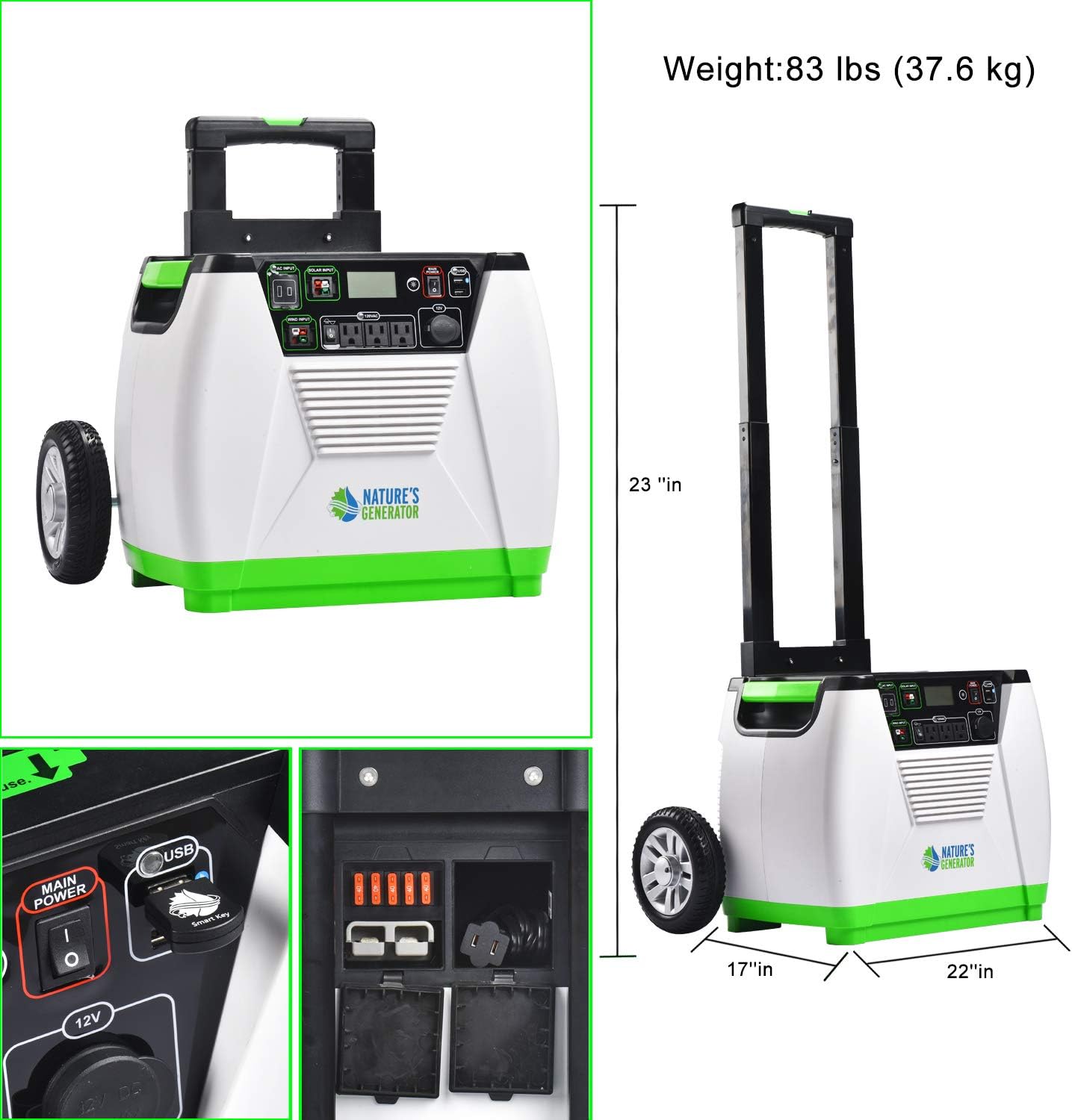 1800w Solar and Wind Powered Generator with Cart A48214