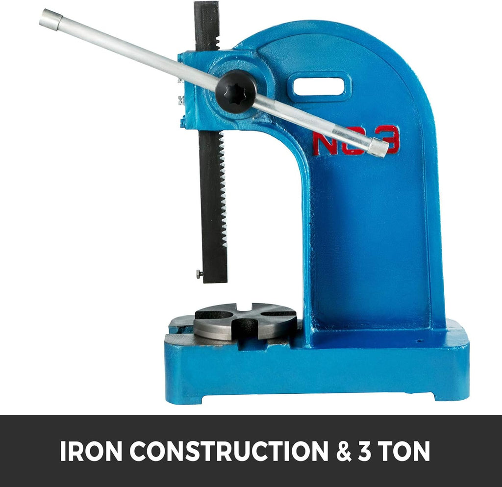 Manual Arbor Press 3 Ton Cast Iron T134