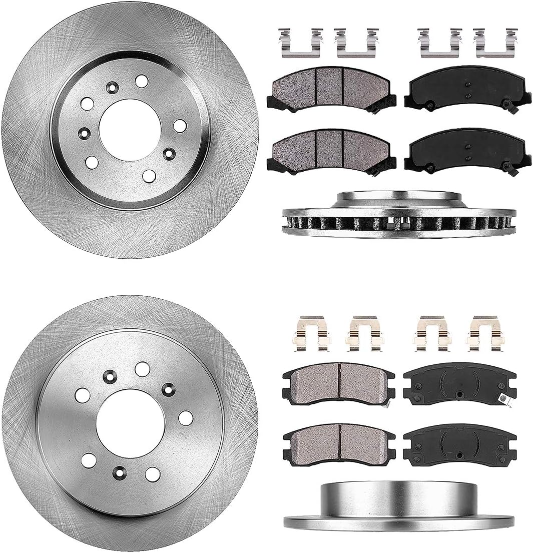 5 Lug Brake Rotors and Brake Pads with Clips Y683