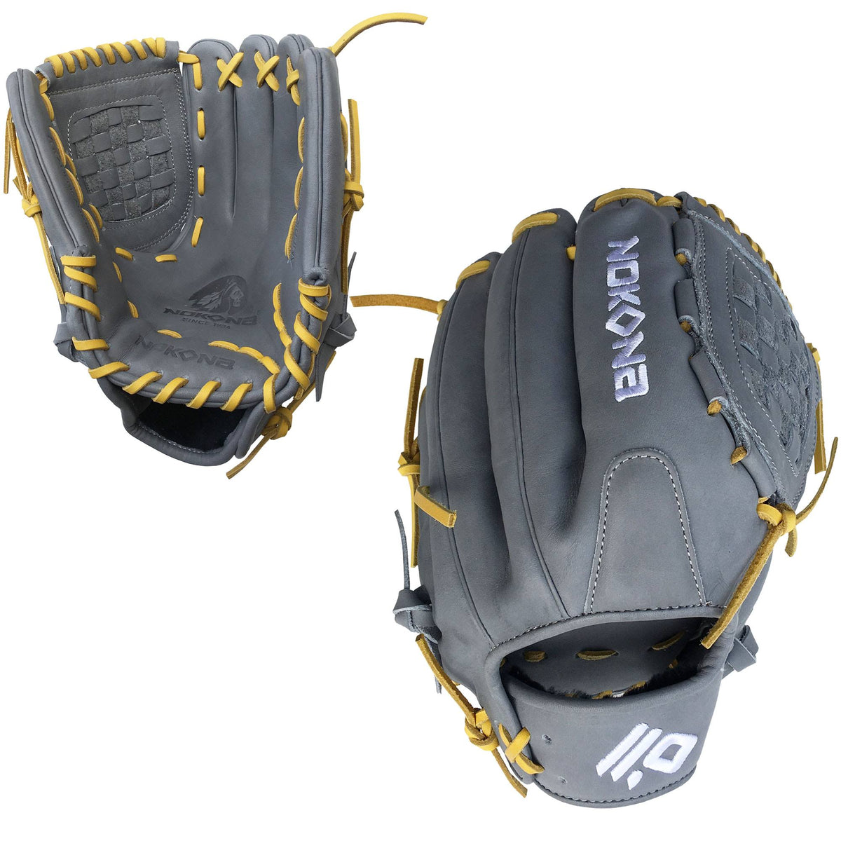 Gray Closed Web 12 inch Baseball Glove O563