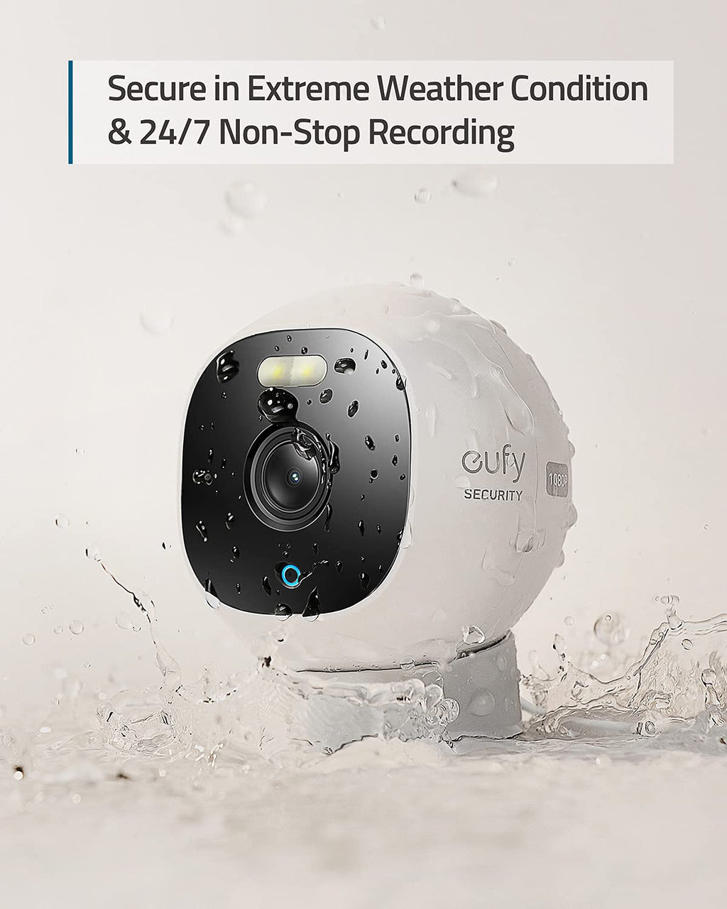 1080p Outdoor Security Camera with Spotlight, Color Night Vision, IP67 Weatherproof S259323