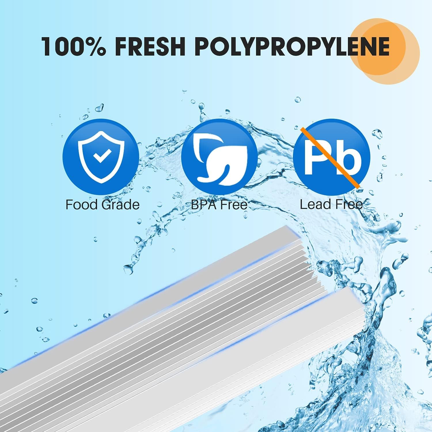 5 Micron 10x2.5 Whole House Pleated Sediment Filter Replacement Cartridge, 4Pack F8941