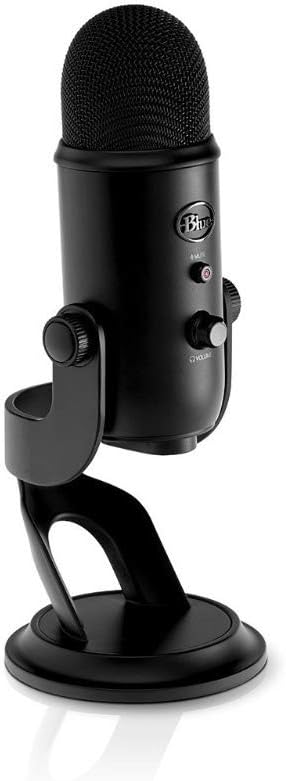 Blue Yeti Microphone with Pop Filter and 4 Port USB Hub D4022