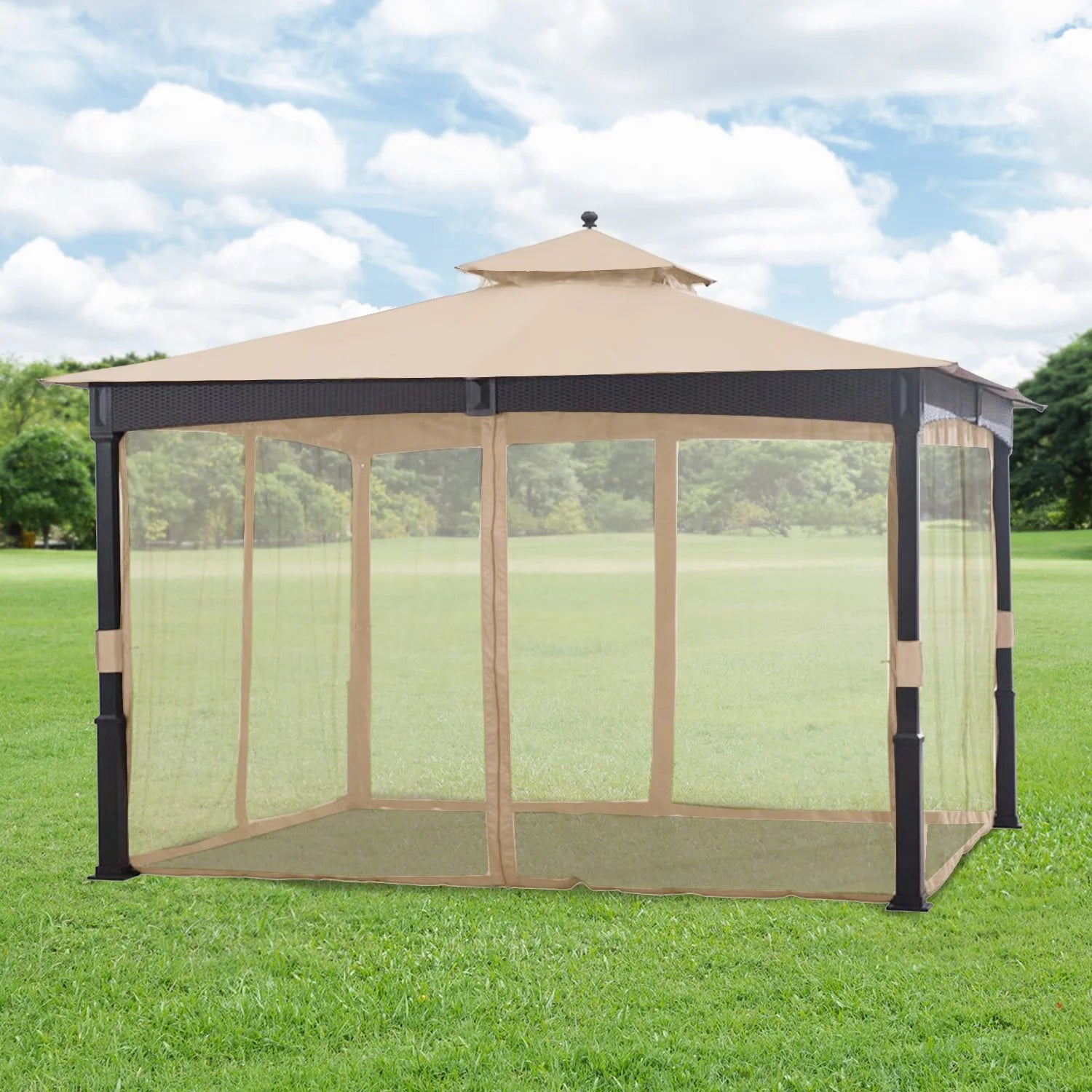 Replacement Canopy Top Cover and Netting Set for 10 x 12 Gazebo Y67663