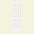 24 in. x 80 in. White Molded Composite MDF Interior Door Slab S54182