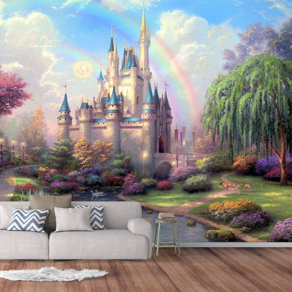 Dream Castle Large Removable Wallpaper Wall Stickers - 66x96 inches I957