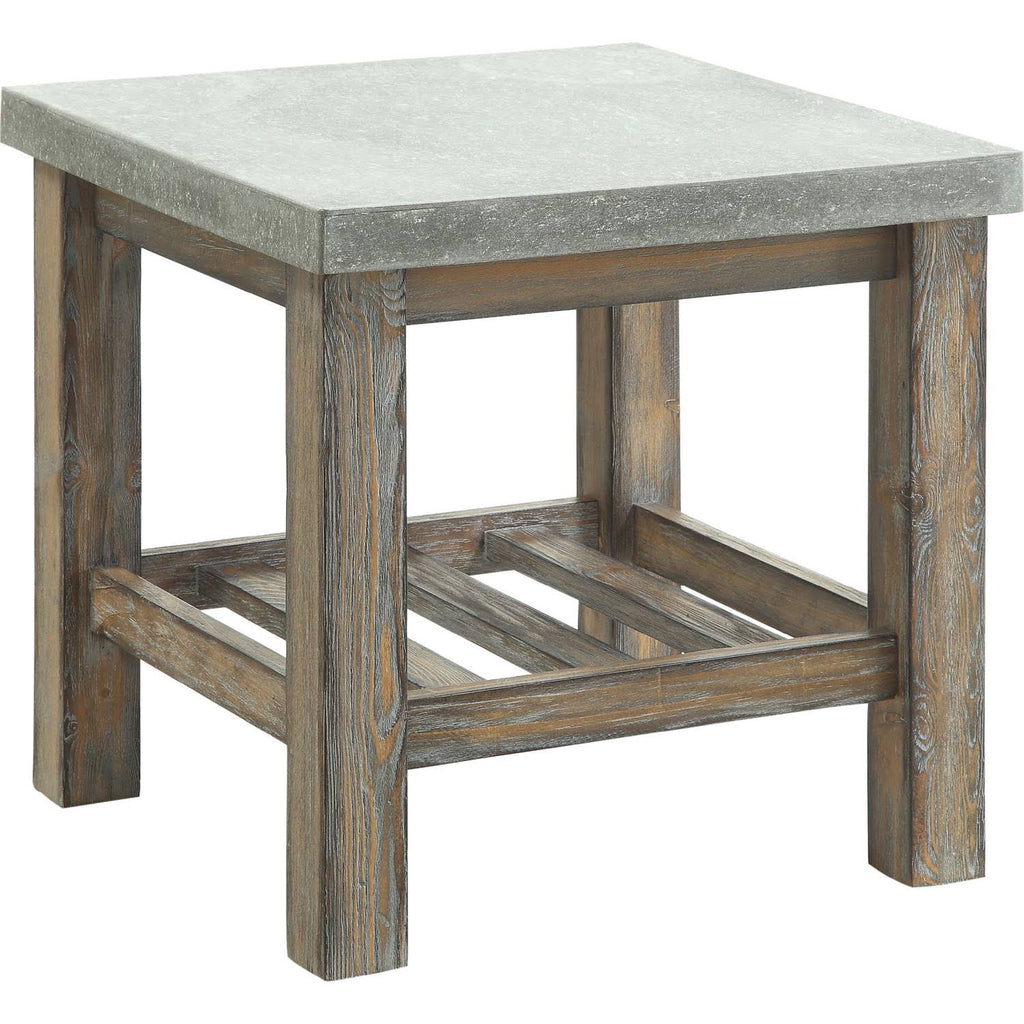 Concrete Gray End Table V79455