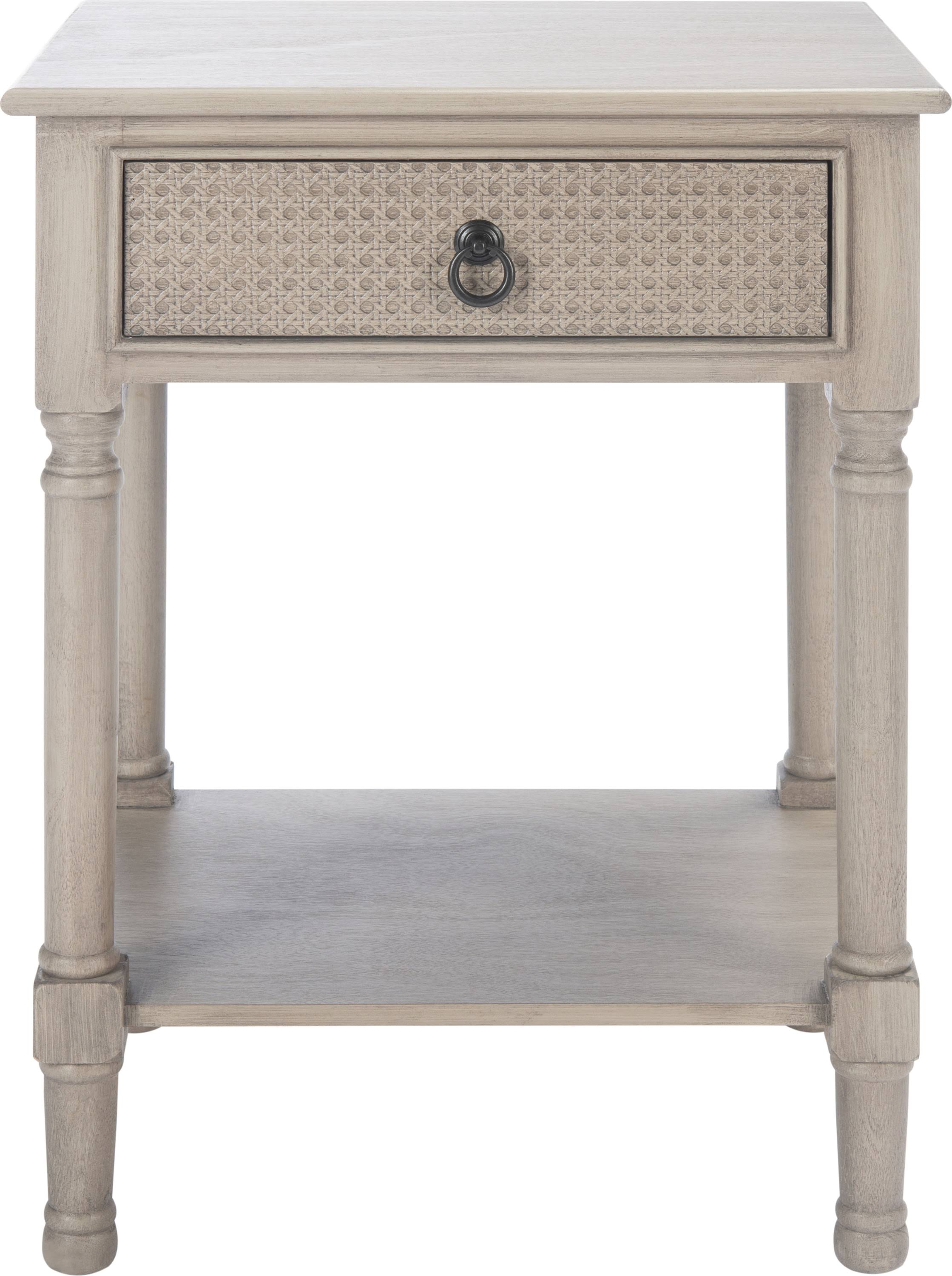 Greige 1 Drawer Accent Table S594