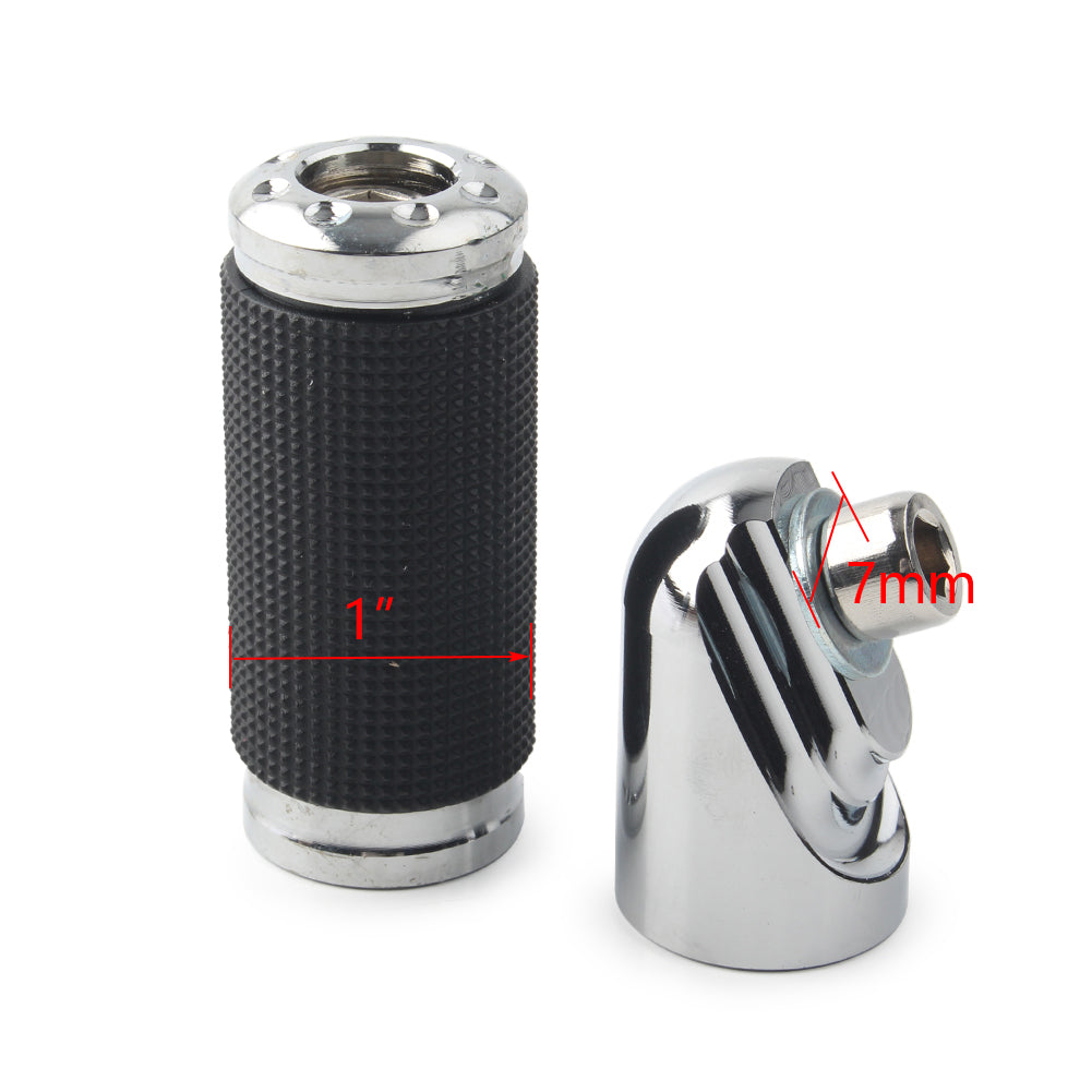 Chrome/Black Motorcycle Jiffy Stand Kickstand Extension Y66512