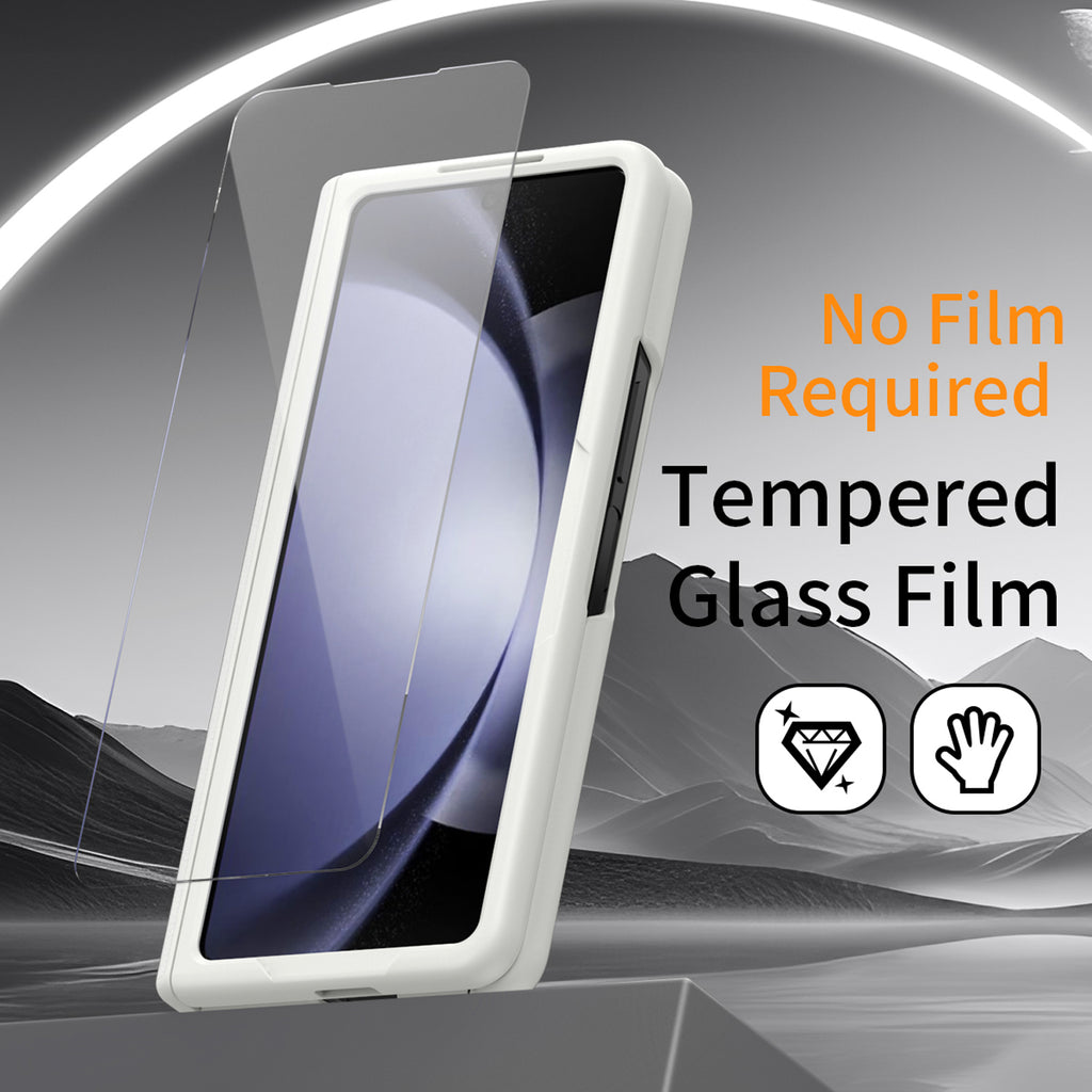 White Slim PU Leather Shockproof Case for Samsung Galaxy Z Fold5 C593395