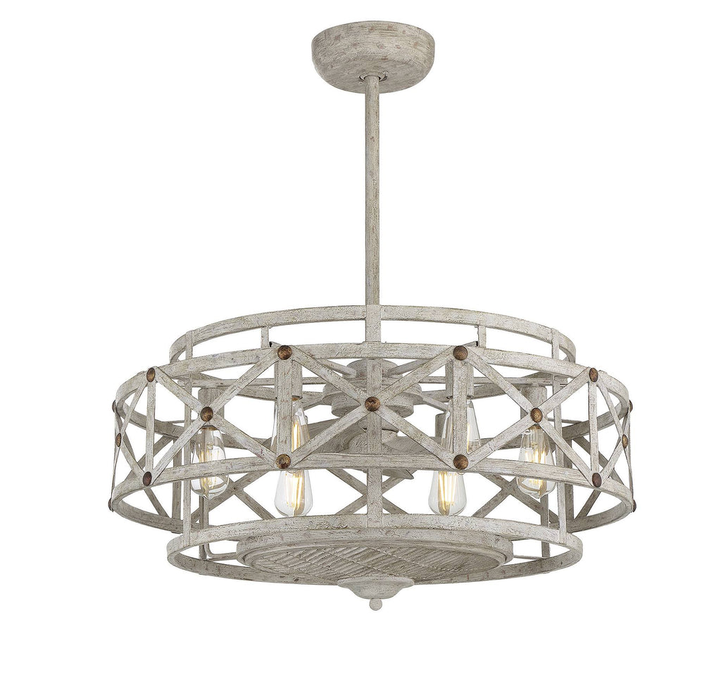 6 Light Provence Gold Accents Fan D Lier C71374