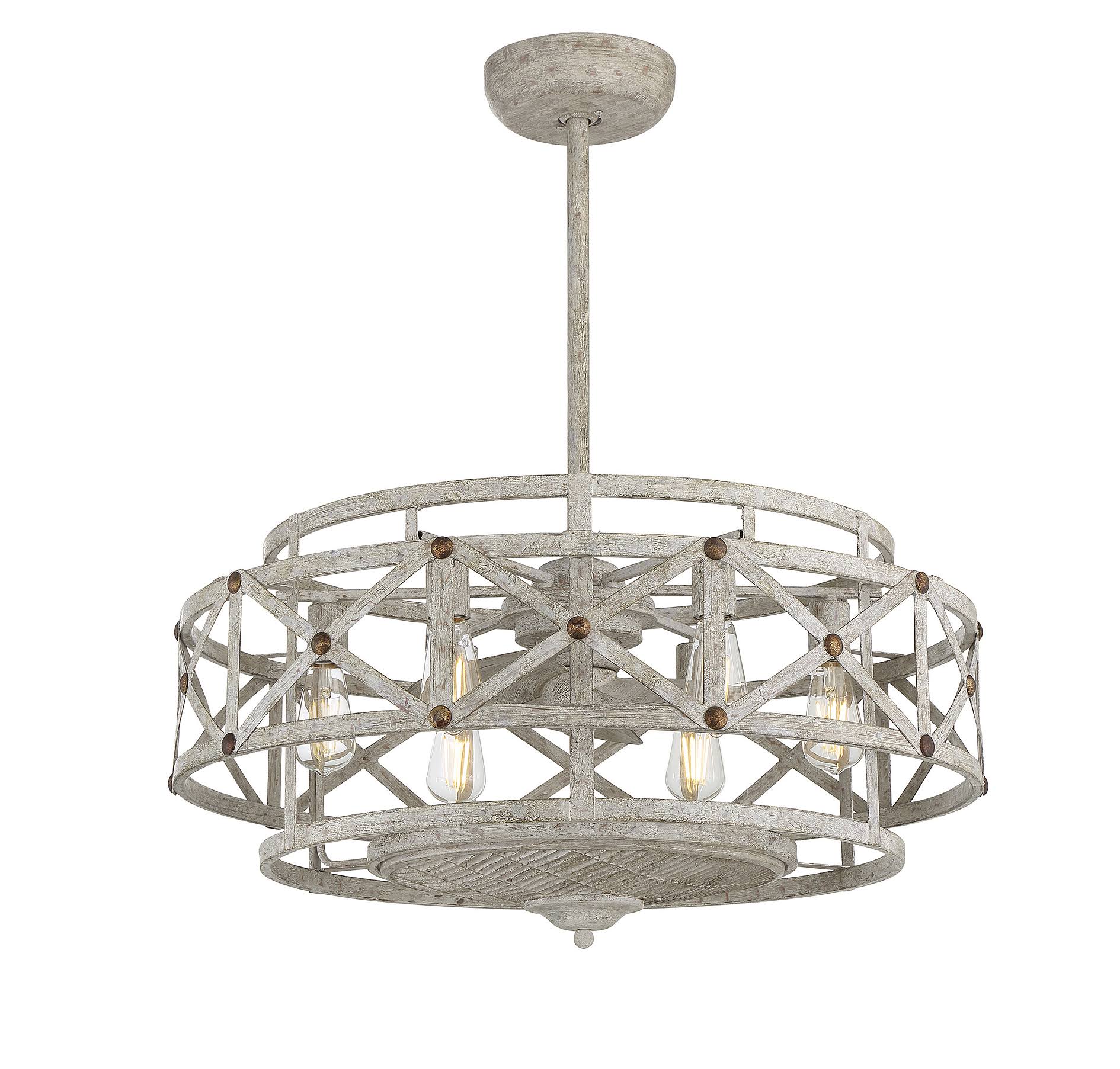 6 Light Provence Gold Accents Fan D Lier C71374