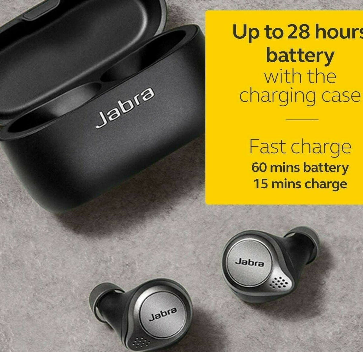 Titanium Black Bluetooth Wireless In-Ear Earphones with Mic V9438