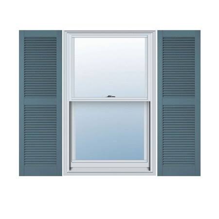 18 inchw x 77 inchh Vinyl Open Louver Shutters S407