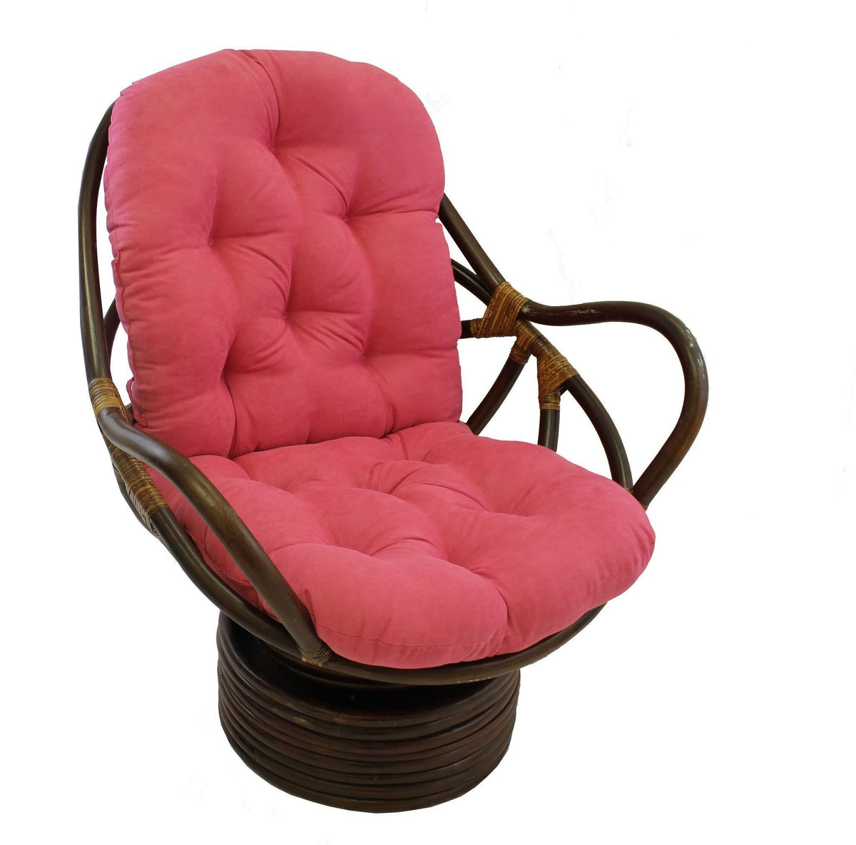 Hunter Green Rattan Swivel Papasan Chair W2501