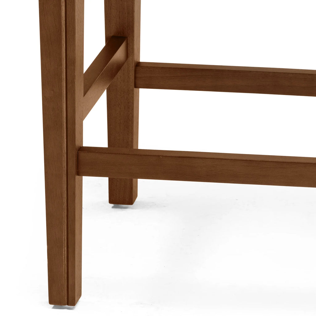 Walnut Upholstered Wooden Bar Stools, Set of 2 H989
