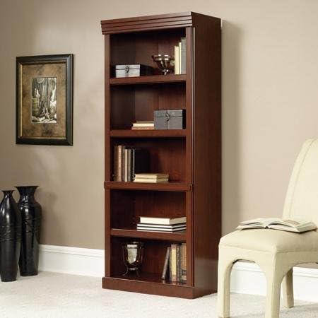 Cherry Finish 5-Shelf Bookcase E301
