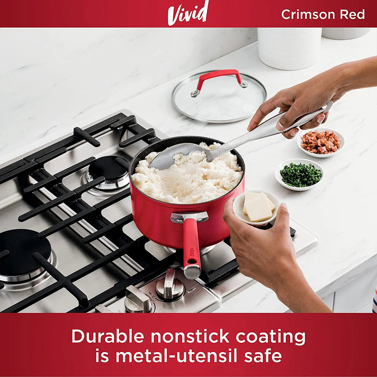 Crimson 2.5 Quart Saucepan with Lid P3965