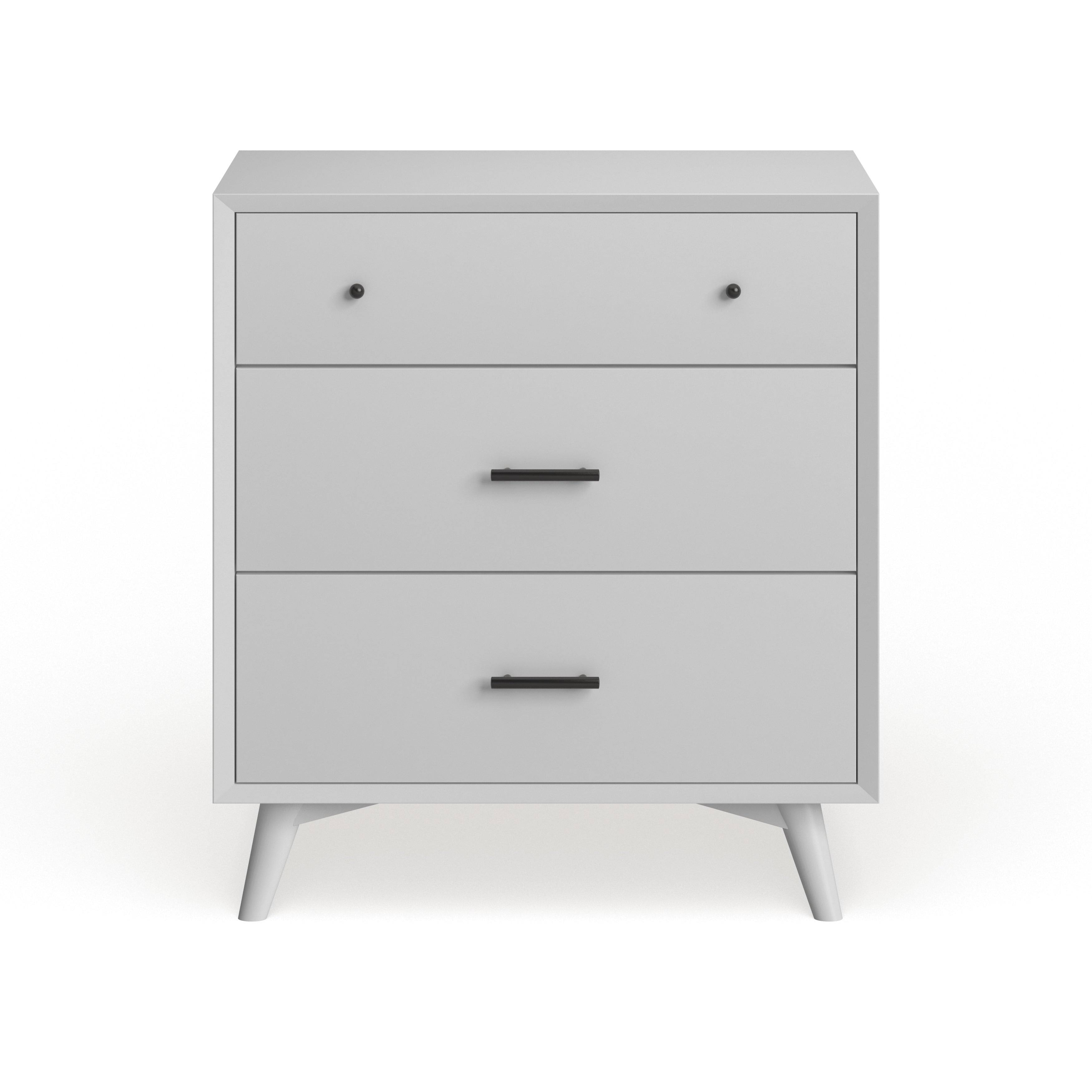 Brown Wood 3-Drawer Small Chest E981