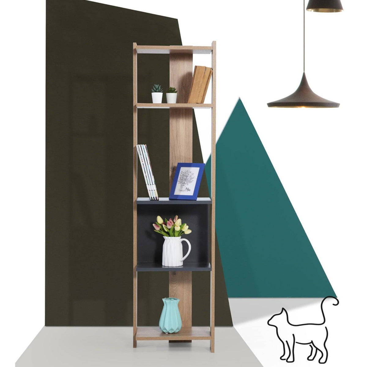 Gray Bookcase S933939