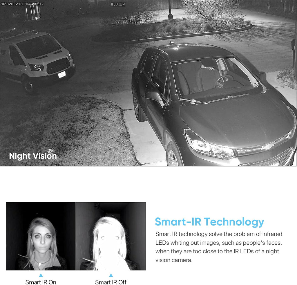 H.VIEW 5MP PoE IP Dome Camera with Audio, 2.8mm Lens L91782