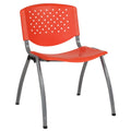Orange Plastic Stack Chair with Perforated Back X6121