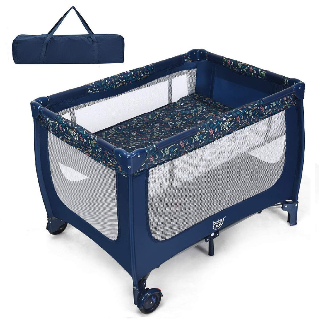 Foldable Baby Playard with Breathable Mattress and Carry Bag N6637