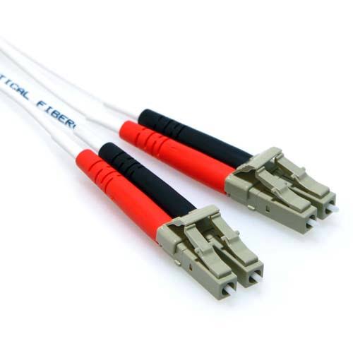 LC/LC 10GB Duplex 50/125 Multimode OM3 Fiber Patch Cable White I17788