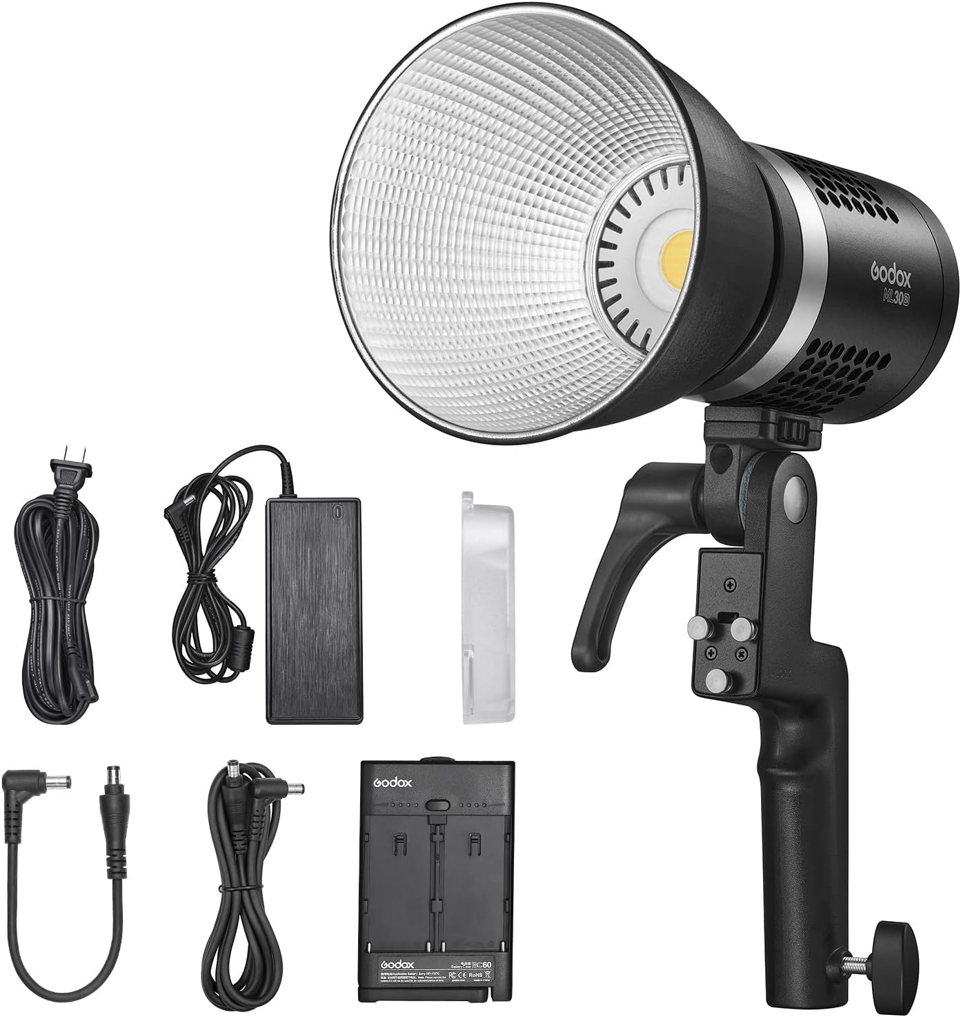 Bi-Color LED Video Light with 2X NP-F970 Lithium Battery Case X8818