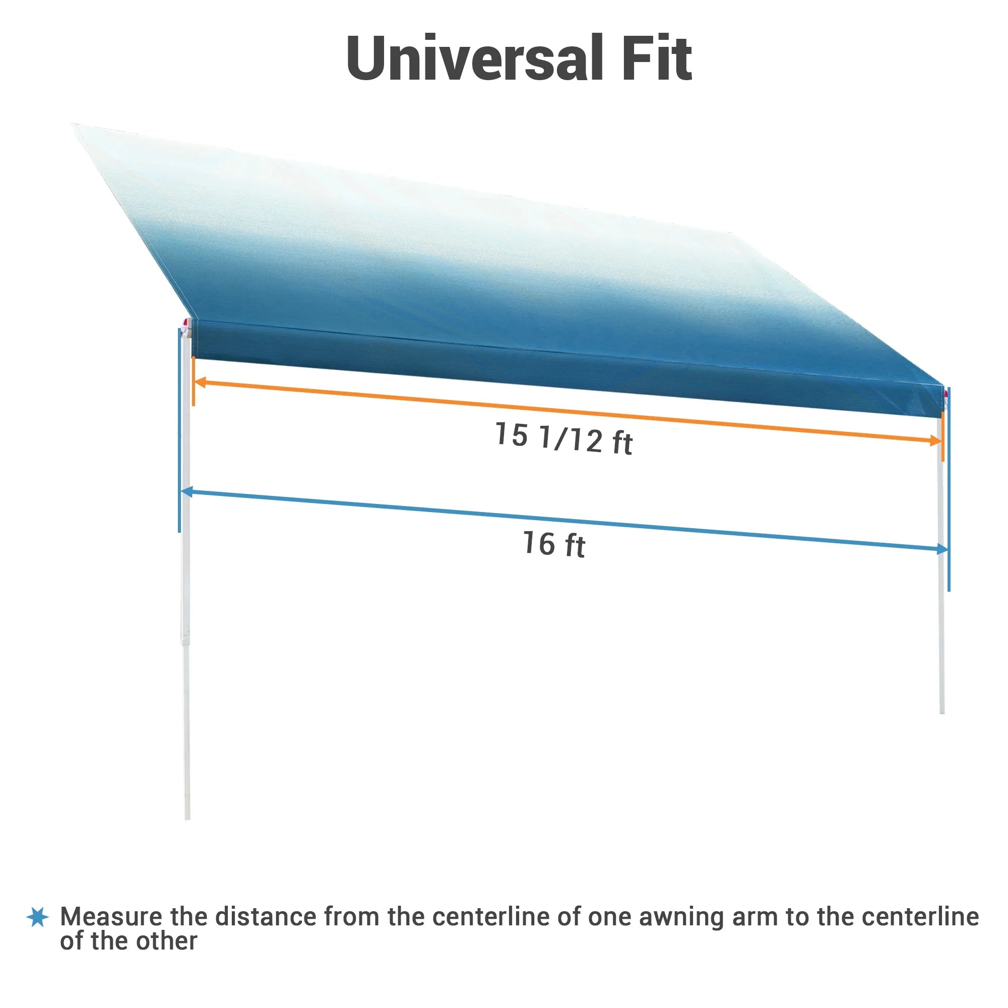RV Awning Fabric Replacement with Side Mesh Screen Kit I734