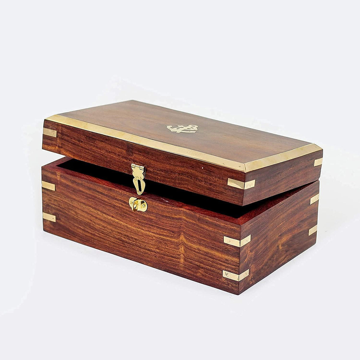 Antique Nautical Wooden Anchor Jewelry Box, Pack of 2 U647569