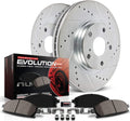 Front Z23 Carbon Fiber Brake Pads with Drilled & Slotted Brake Rotors Kit A378