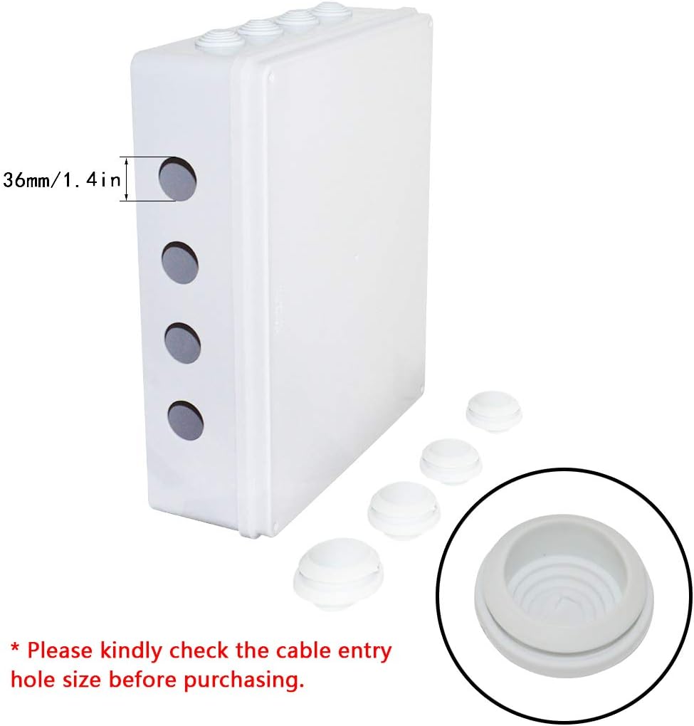 White IP65 Junction Box Project Enclosure 15.7 x 13.8 x 4.7 inch Pack of 2 L4762