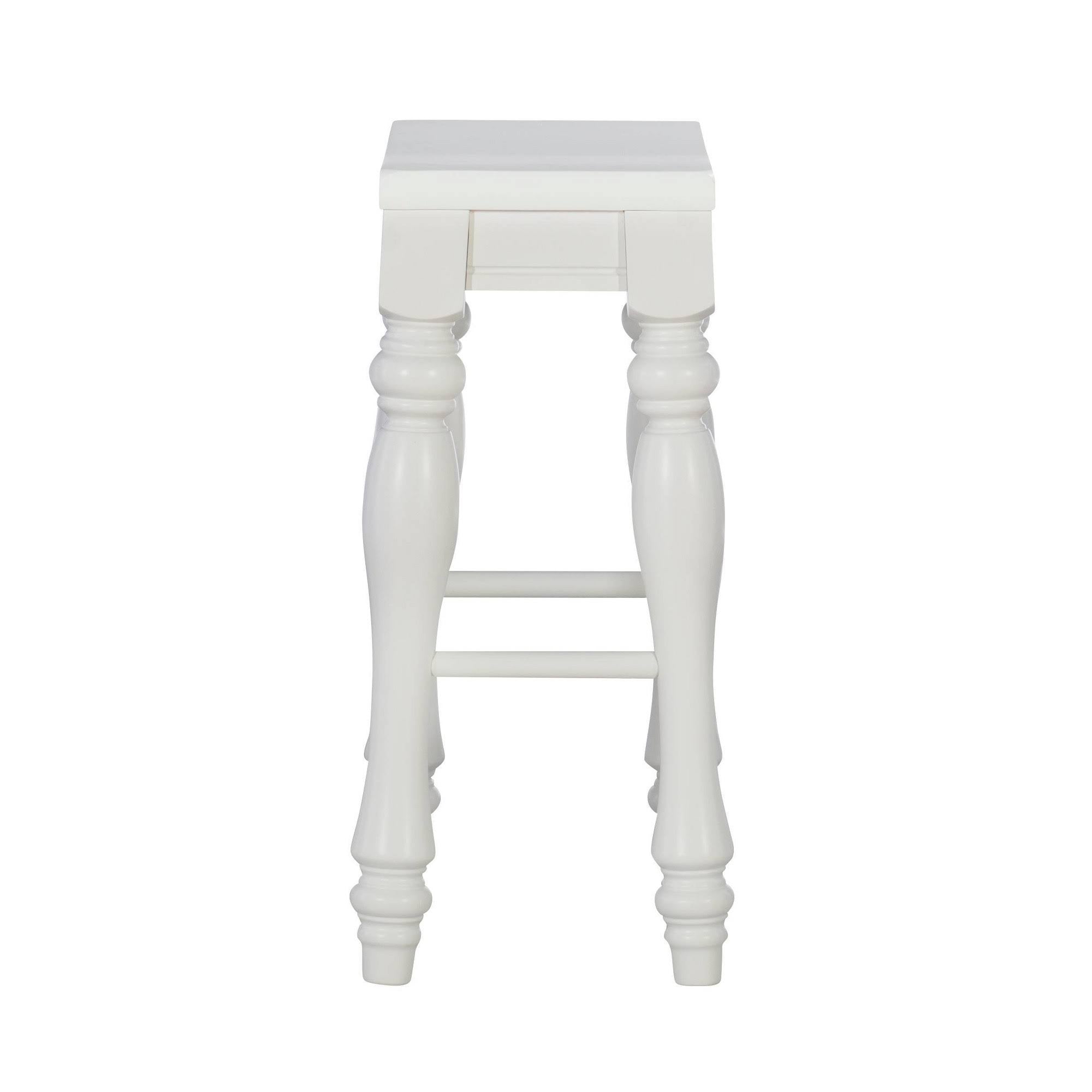 Set of 2 White Counter Height Barstools P3459