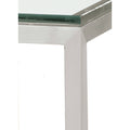 Modern Parsons 4 Person Patio Bar Table with Clear Tempered Glass Top and Graphite Base L1505
