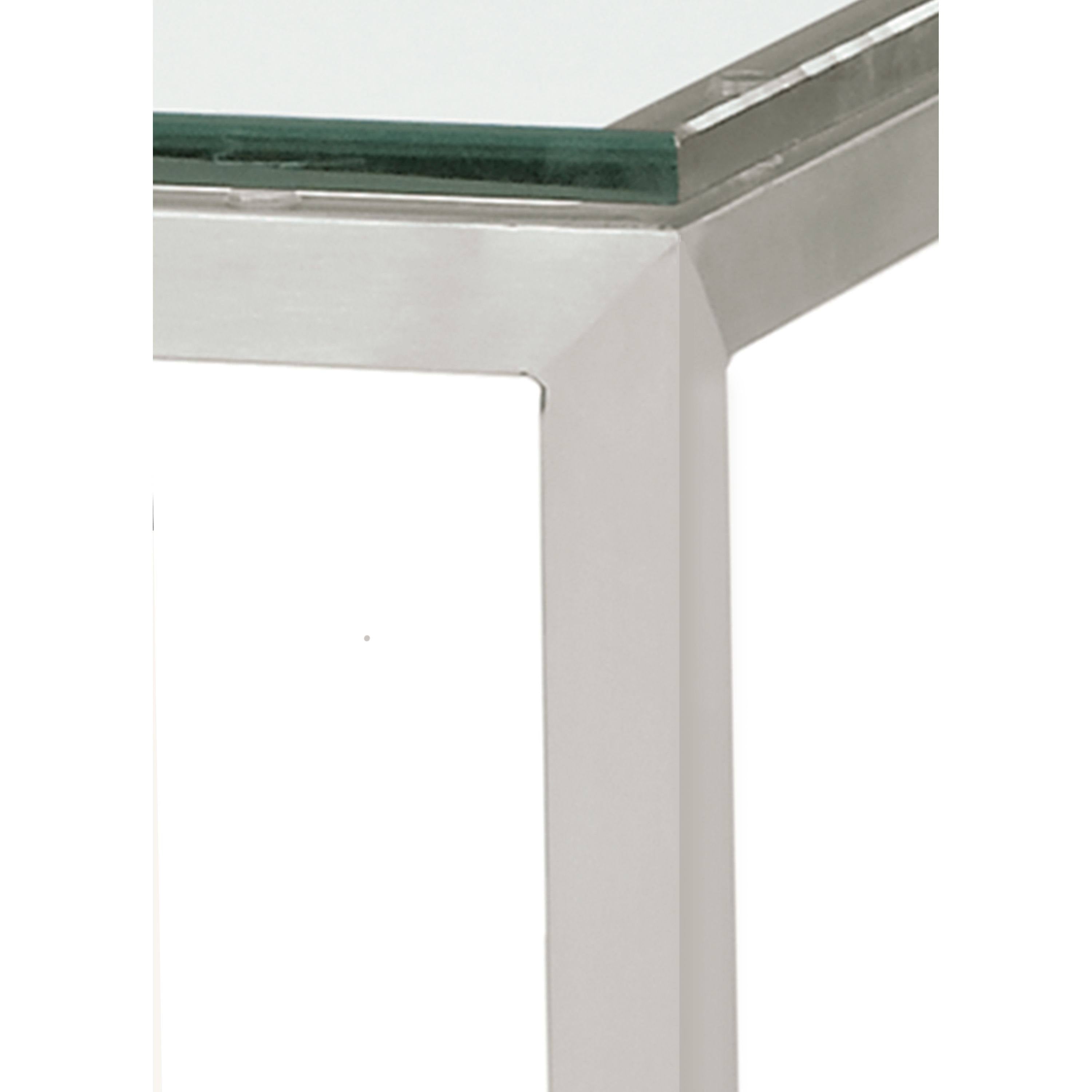 Modern Parsons 4 Person Patio Bar Table with Clear Tempered Glass Top and Graphite Base L1505